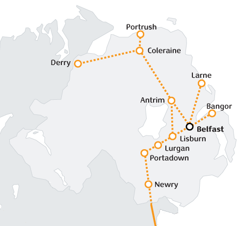 Rete ferroviaria dell'irlanda del nord