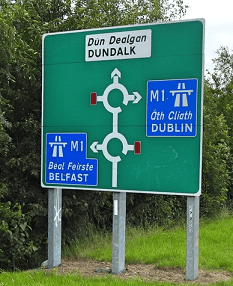 cartello indicazione stradale irlanda