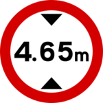 segnale irlandese vietato il transito degli autoveicoli con altezza, comprensiva del carico, superiore a quella indicata