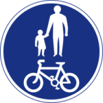 Segnale irlandese di percorso riservato a persone e ciclisti