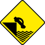 segnale irlandese pericolo caduta in acqua